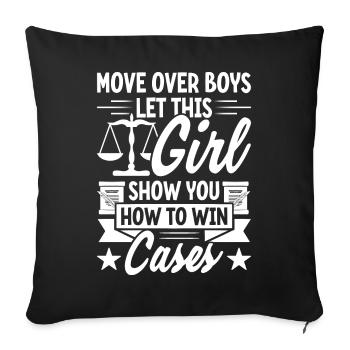 Funny law student - Sofa pillowcase 17,3'' x 17,3'' (45 x 45 cm) - black - Front