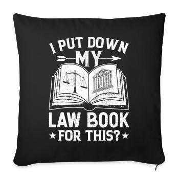 Funny law student law school - Sofa pillowcase 17,3'' x 17,3'' (45 x 45 cm) - black - Front