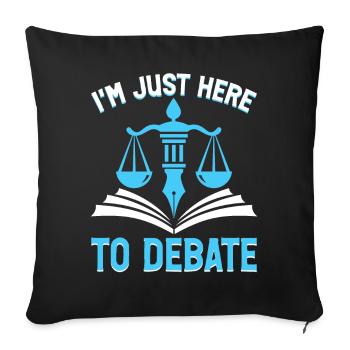 Étudiant en droit Diplôme en droit Futur avocat - Housse de coussin décorative 45 x 45 cm - noir - Devant