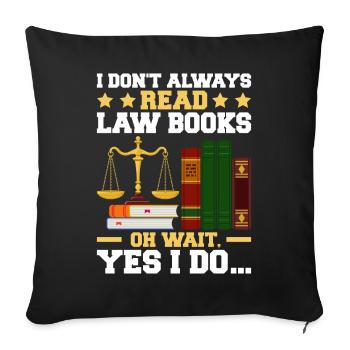 Funny law student law school - Sofa pillowcase 17,3'' x 17,3'' (45 x 45 cm) - black - Front