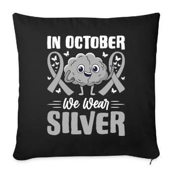 Dyslexia Awareness Dyslexics - Sofa pillowcase 17,3'' x 17,3'' (45 x 45 cm) - black - Front