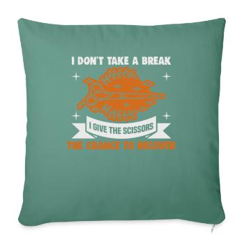 Hairdresser, Barber, Hairdresser, Hair Salon - Sofa pillowcase 17,3'' x 17,3'' (45 x 45 cm) - cypress green - Front