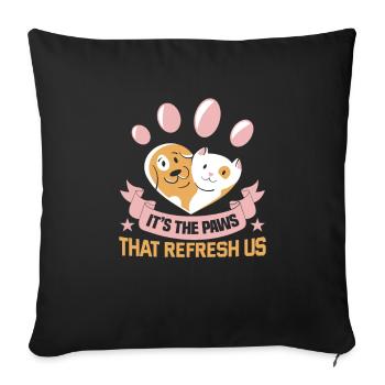 Des conceptions de sauvetage de chiens pour les militants des droits des animaux - Housse de coussin décorative 45 x 45 cm - noir - Devant