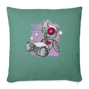 Magie Art Sombre Occulte Sorcière Designs - Housse de coussin décorative 45 x 45 cm - vert sapin - Devant