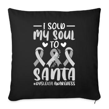 Funny Dyslexia Awareness Dyslexic - Sofa pillowcase 17,3'' x 17,3'' (45 x 45 cm) - black - Front