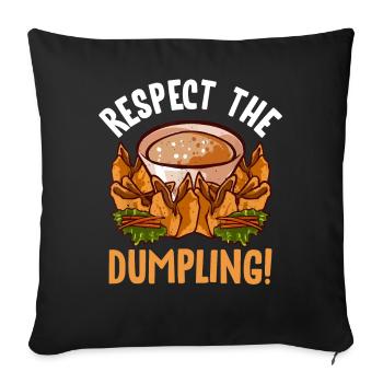 Funny Crab Rangoon Chinese Food - Sofa pillowcase 17,3'' x 17,3'' (45 x 45 cm) - black - Front