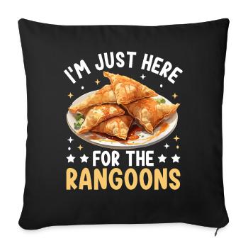 Funny Crab Rangoon Chinese Food - Sofa pillowcase 17,3'' x 17,3'' (45 x 45 cm) - black - Front