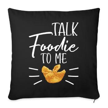 Funny Crab Rangoon Chinese Food - Sofa pillowcase 17,3'' x 17,3'' (45 x 45 cm) - black - Front