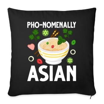 Vietnamese noodle soup Asian food - Sofa pillowcase 17,3'' x 17,3'' (45 x 45 cm) - black - Front