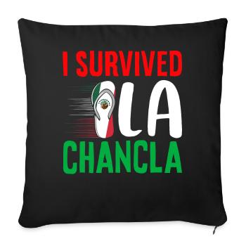 Hispanic Latino American Mexican - Sofa pillowcase 17,3'' x 17,3'' (45 x 45 cm) - black - Front