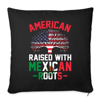 Hispanique Latino - Housse de coussin décorative 45 x 45 cm - noir - Devant
