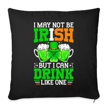 Fête de la Saint-Patrick amusante - Housse de coussin décorative 45 x 45 cm - noir - Devant