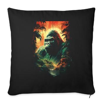 Gorilla, Wilderness, Primate, Nature, Monkey - Sofa pillowcase 17,3'' x 17,3'' (45 x 45 cm) - black - Front