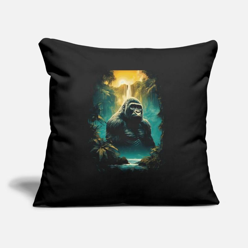 Gorilla, Wilderness, Primate, Nature, Monkey Sofa pillowcase 17,3'' x 17,3'' (45 x 45 cm)