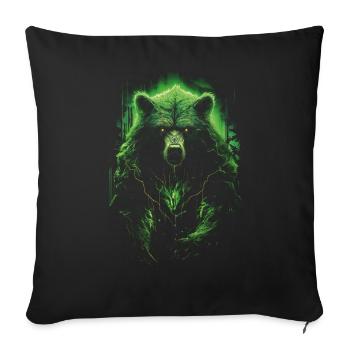 Fantasy Bear Brown Bear Monster Haunted Mythical - Sofa pillowcase 17,3'' x 17,3'' (45 x 45 cm) - black - Front