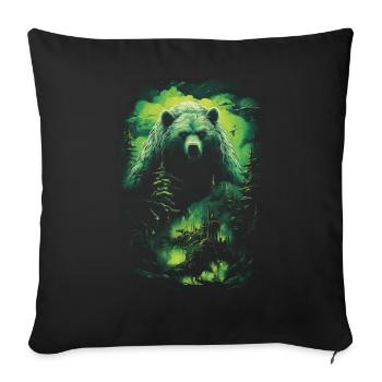 Fantasy Bear Brown Bear Monster Haunted Mythical - Sofa pillowcase 17,3'' x 17,3'' (45 x 45 cm) - black - Front