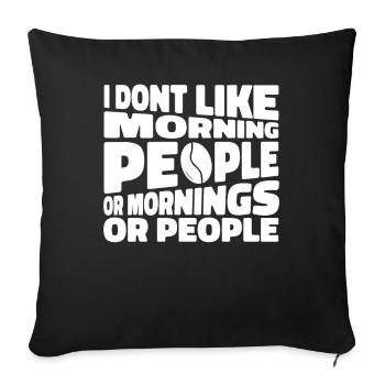 Black Humor Funny - Sofa pillowcase 17,3'' x 17,3'' (45 x 45 cm) - black - Front