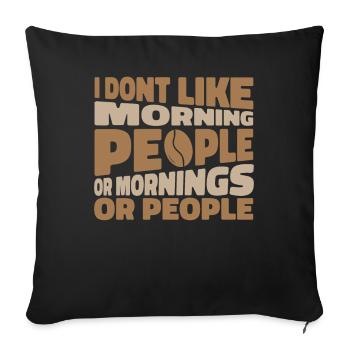 Black humor - Sofa pillowcase 17,3'' x 17,3'' (45 x 45 cm) - black - Front