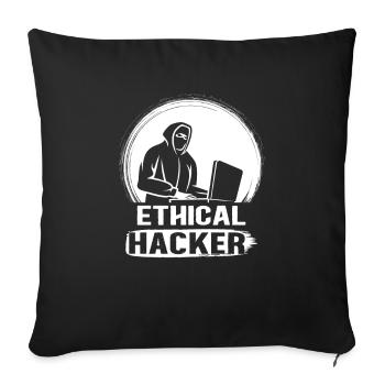 Cyber Security Hacker et piratage éthique - Housse de coussin décorative 45 x 45 cm - noir - Devant