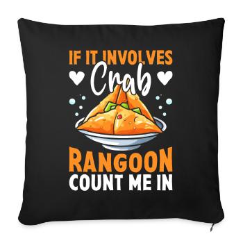Fun Chinese food - Sofa pillowcase 17,3'' x 17,3'' (45 x 45 cm) - black - Front