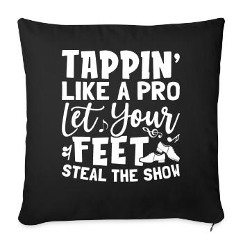 Tap Dance Tap Dancer - Sofa pillowcase 17,3'' x 17,3'' (45 x 45 cm) - black - Front