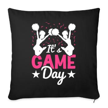Cheerleading Cheerleader Cheer - Sofakissenbezug 45 x 45 cm - Schwarz - Vorne
