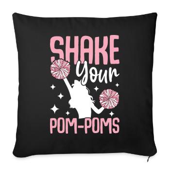Cheerleading Cheerleader Cheer - Sofa pillowcase 17,3'' x 17,3'' (45 x 45 cm) - black - Front