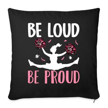 Cheerleading Cheerleader Cheer - Sofakissenbezug 45 x 45 cm - Schwarz - Vorne