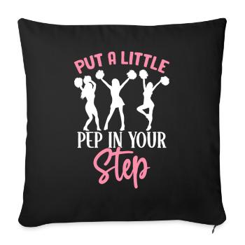 Cheerleading Cheerleader Cheer - Sofa pillowcase 17,3'' x 17,3'' (45 x 45 cm) - black - Front