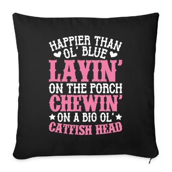 Southern Slang Relaxation Land - Sofa pillowcase 17,3'' x 17,3'' (45 x 45 cm) - black - Front