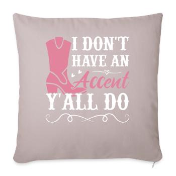 Southern Slang Land - Sofa pillowcase 17,3'' x 17,3'' (45 x 45 cm) - light taupe - Front