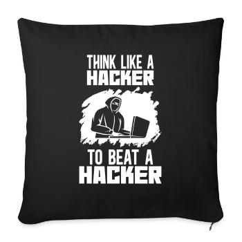 Hackers et cybersécurité - Piratage éthique - Housse de coussin décorative 45 x 45 cm - noir - Devant