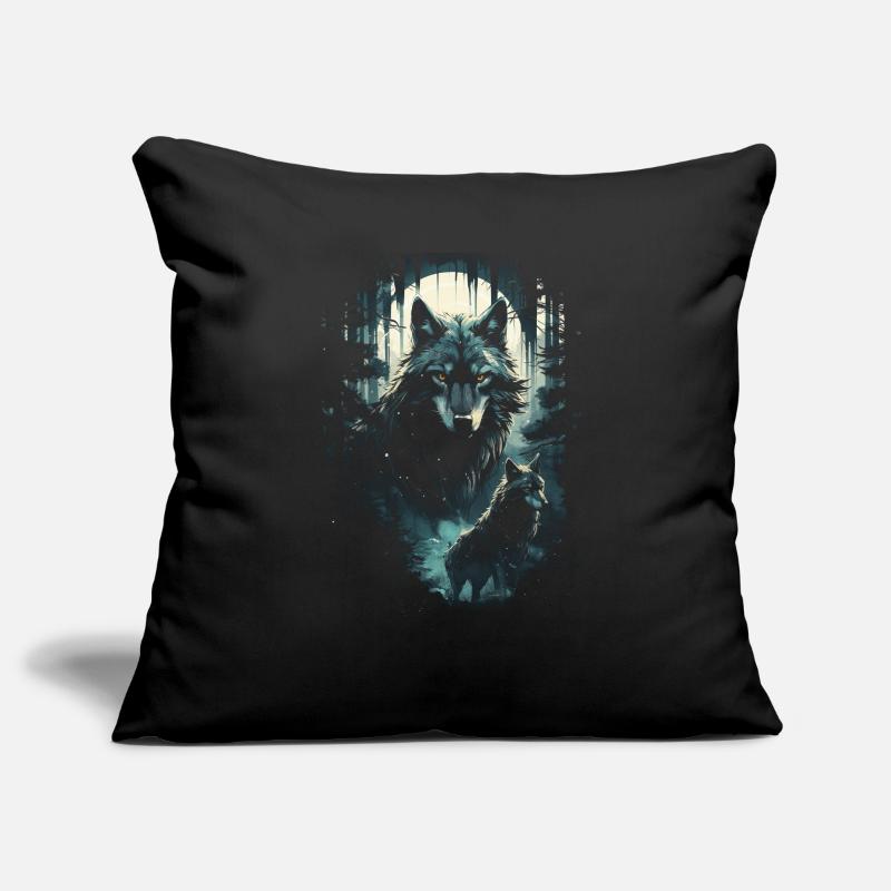 Fantasy Wolf Magic Pack Mysterious Sofa pillowcase 17,3'' x 17,3'' (45 x 45 cm)