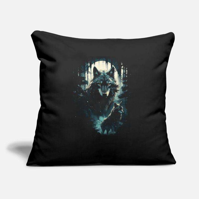 Fantasy Wolf Magic Pack Mysterious Sofa pillowcase 17,3'' x 17,3'' (45 x 45 cm)