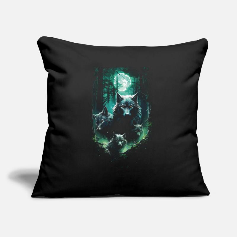 Fantasy Wolf Magic Pack Mysterious Sofa pillowcase 17,3'' x 17,3'' (45 x 45 cm)