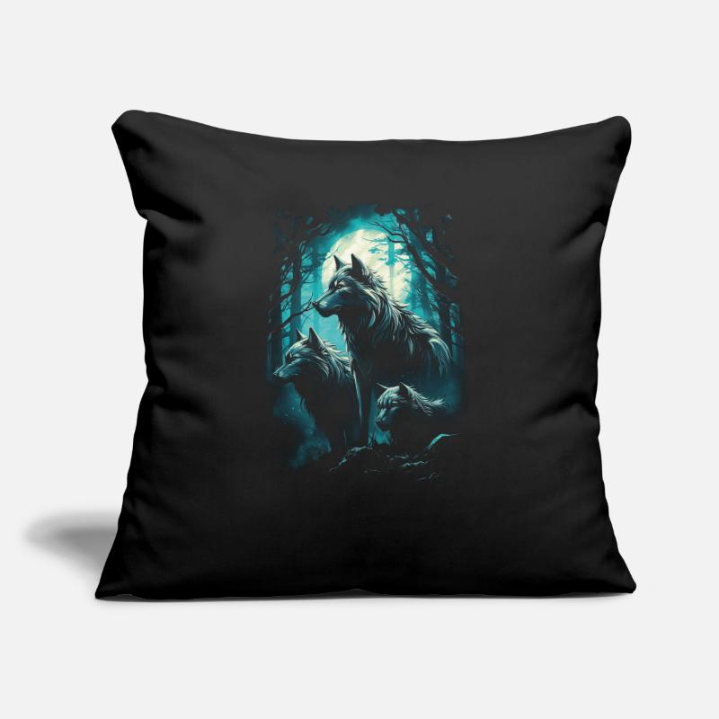 Fantasy Wolf Magic Pack Mystérieux Housse de coussin décorative 45 x 45 cm
