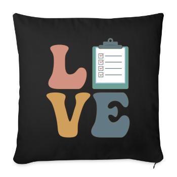 Event Planner Event Planning Event Staff - Sofa pillowcase 17,3'' x 17,3'' (45 x 45 cm) - black - Front