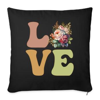 Fleuriste, Fleur, Jardinier De Fleurs - Housse de coussin décorative 45 x 45 cm - noir - Devant