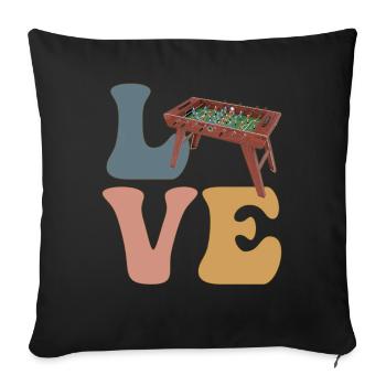 Joueur de baby-foot Baby-foot - Housse de coussin décorative 45 x 45 cm - noir - Devant