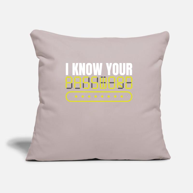 I Know Your Password Hack Programmer Sofa pillowcase 17,3'' x 17,3'' (45 x 45 cm)