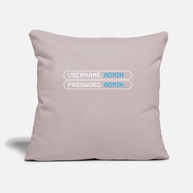 Username Admin Password Programmer Sofa pillowcase 17,3'' x 17,3'' (45 x 45 cm)