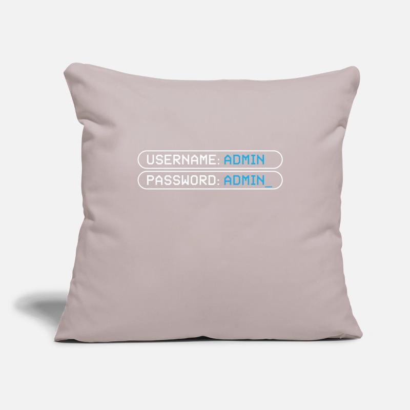 Username Admin Password Programmer Sofa pillowcase 17,3'' x 17,3'' (45 x 45 cm)