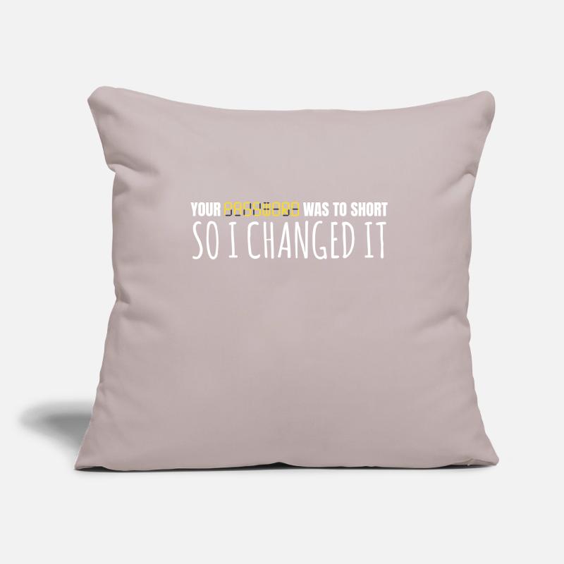 Mot de passe Je l’ai changé Hack Programmer Housse de coussin décorative 45 x 45 cm