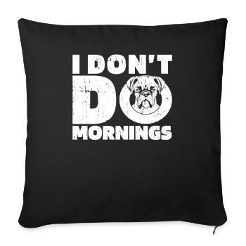 Boxer Chien Allemand Boxer Drôle - Housse de coussin décorative 45 x 45 cm - noir - Devant