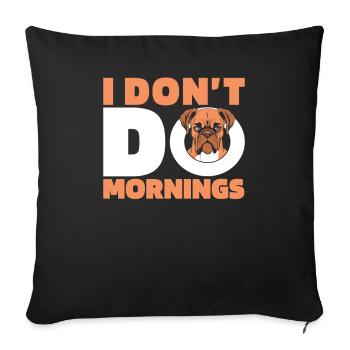 Boxer Chien Allemand Boxer Drôle - Housse de coussin décorative 45 x 45 cm - noir - Devant