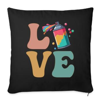 Graffiti Art urbain Graffiti de rue Tag - Housse de coussin décorative 45 x 45 cm - noir - Devant