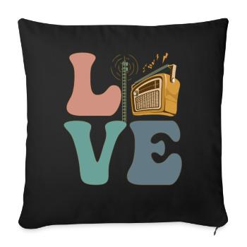 Funkamateur Amateurfunk - Sofakissenbezug 45 x 45 cm - Schwarz - Vorne