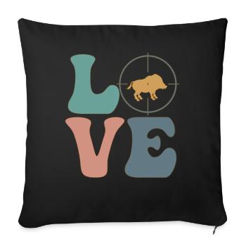 Hog Hunter Schweinejagd - Sofakissenbezug 45 x 45 cm - Schwarz - Vorne