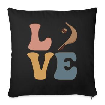 Jai Alai Player - Sofa pillowcase 17,3'' x 17,3'' (45 x 45 cm) - black - Front