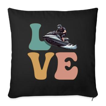 Jet Ski Jet Skiing Jet Ski Watercraft - Sofa pillowcase 17,3'' x 17,3'' (45 x 45 cm) - black - Front